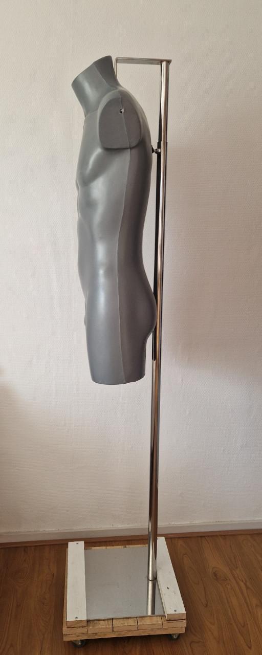 Paspop torso man met metalen verstelbare standaard