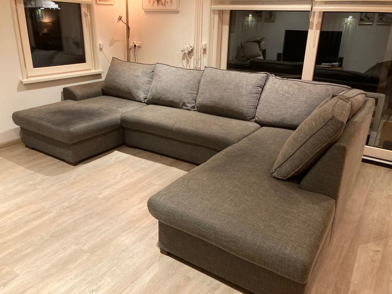 Grote U-vorm lounge bank 340 x 220 – afneembare hoezen