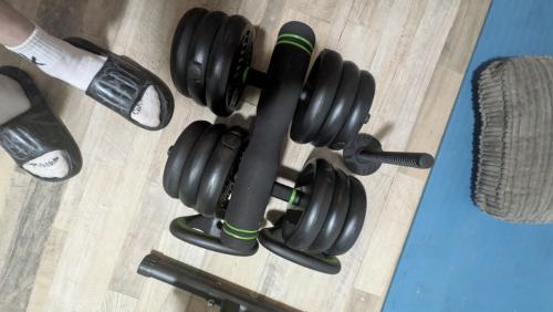 Tunturi Halterset 30 kg – Verstelbare Dumbbells & Barbell (2-in-1)