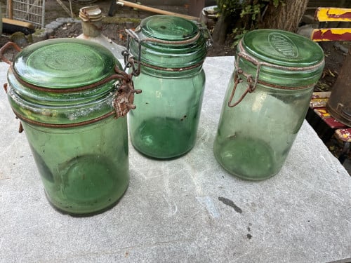 Oude weckpotten uit Frankrijk
