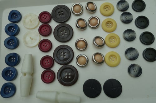 Assortiment van 42 grote vintage knopen  originele vintage knopen