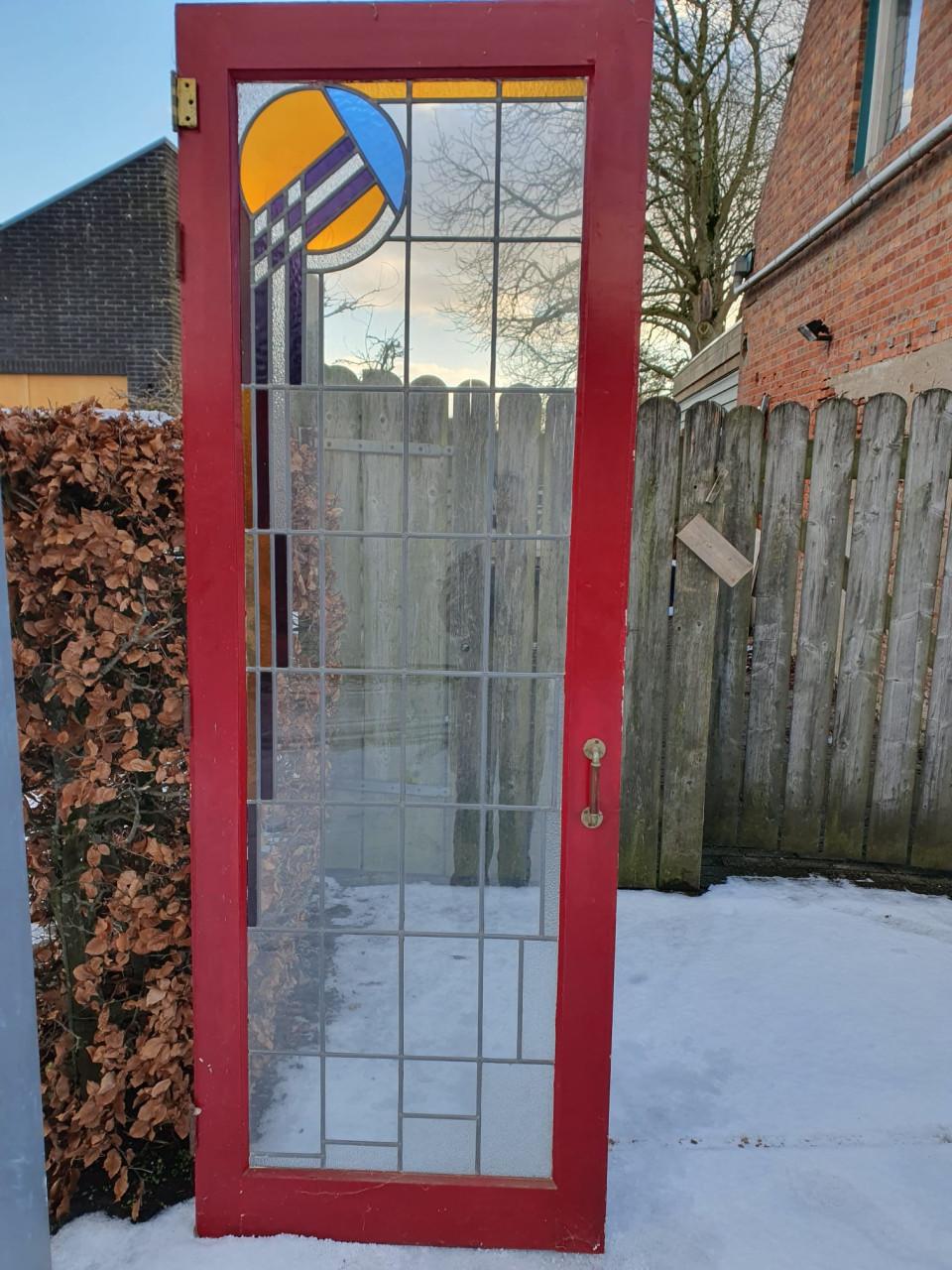 Art deco deur glas in lood