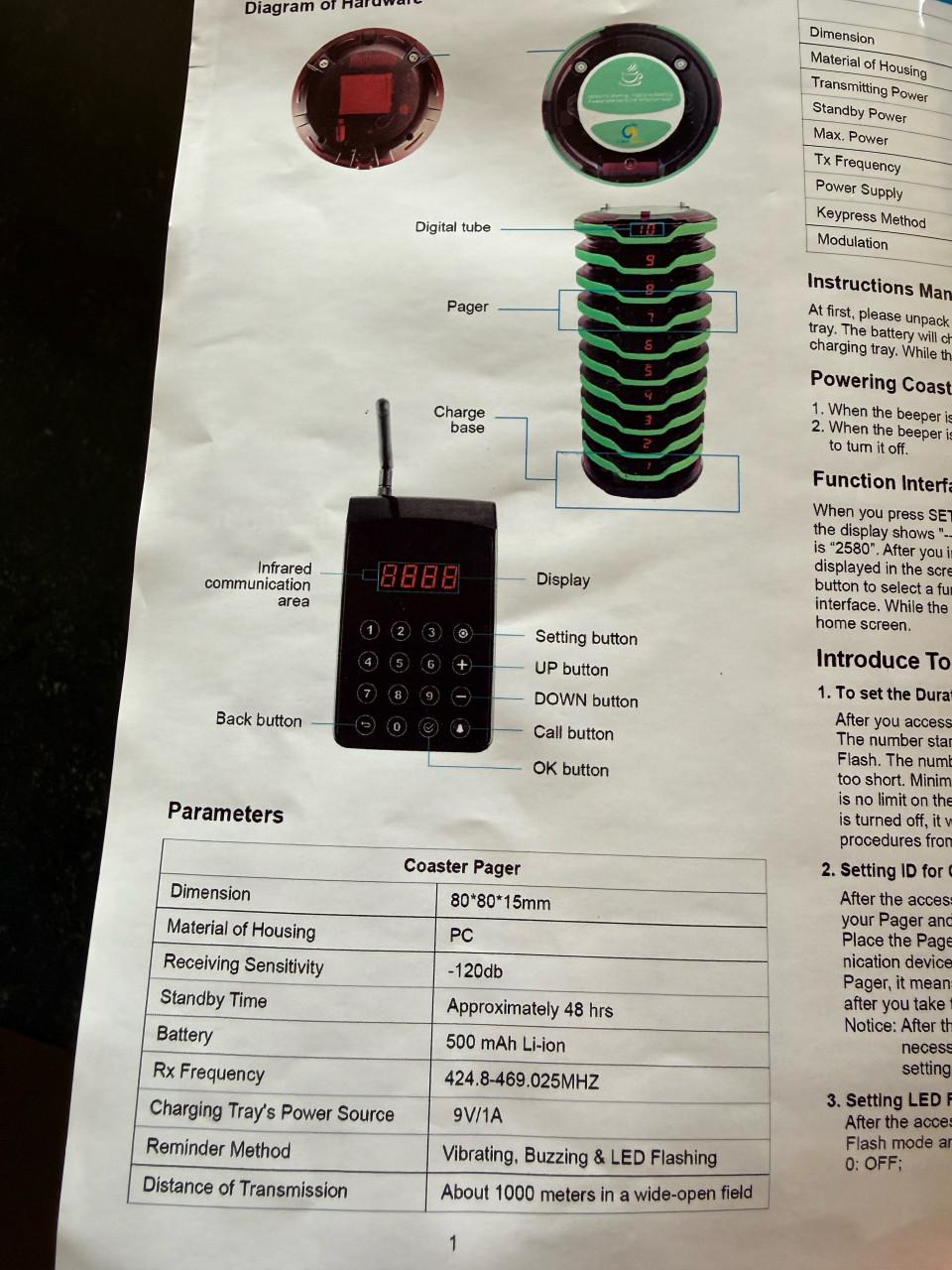 Nieuw Buzzer Systeem voor Restaurants - 10 Stuks