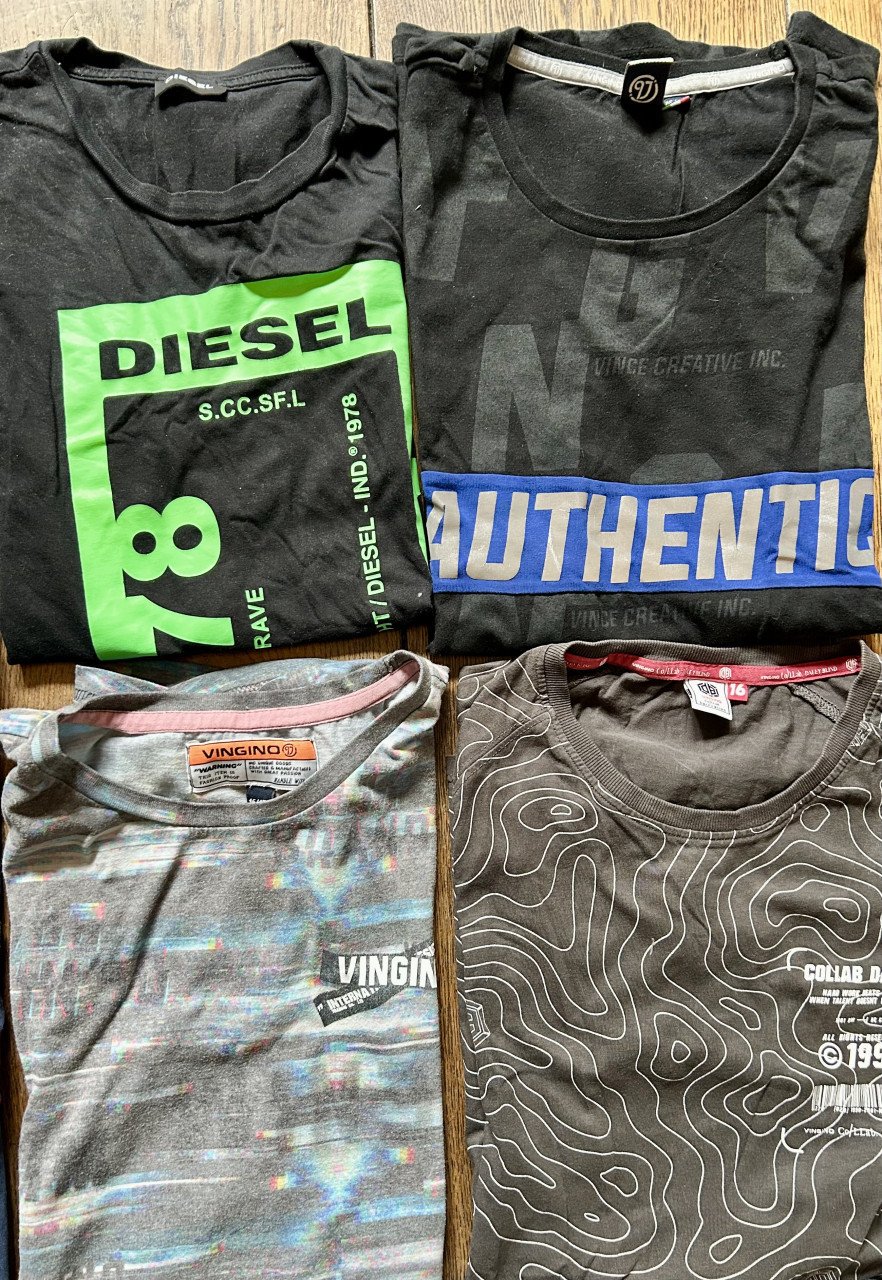 12 T-shirts Vingino/Retour/Diesel/Levi’s/Petrol
