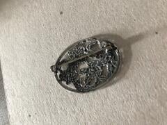 Zilveren broche "Floral"