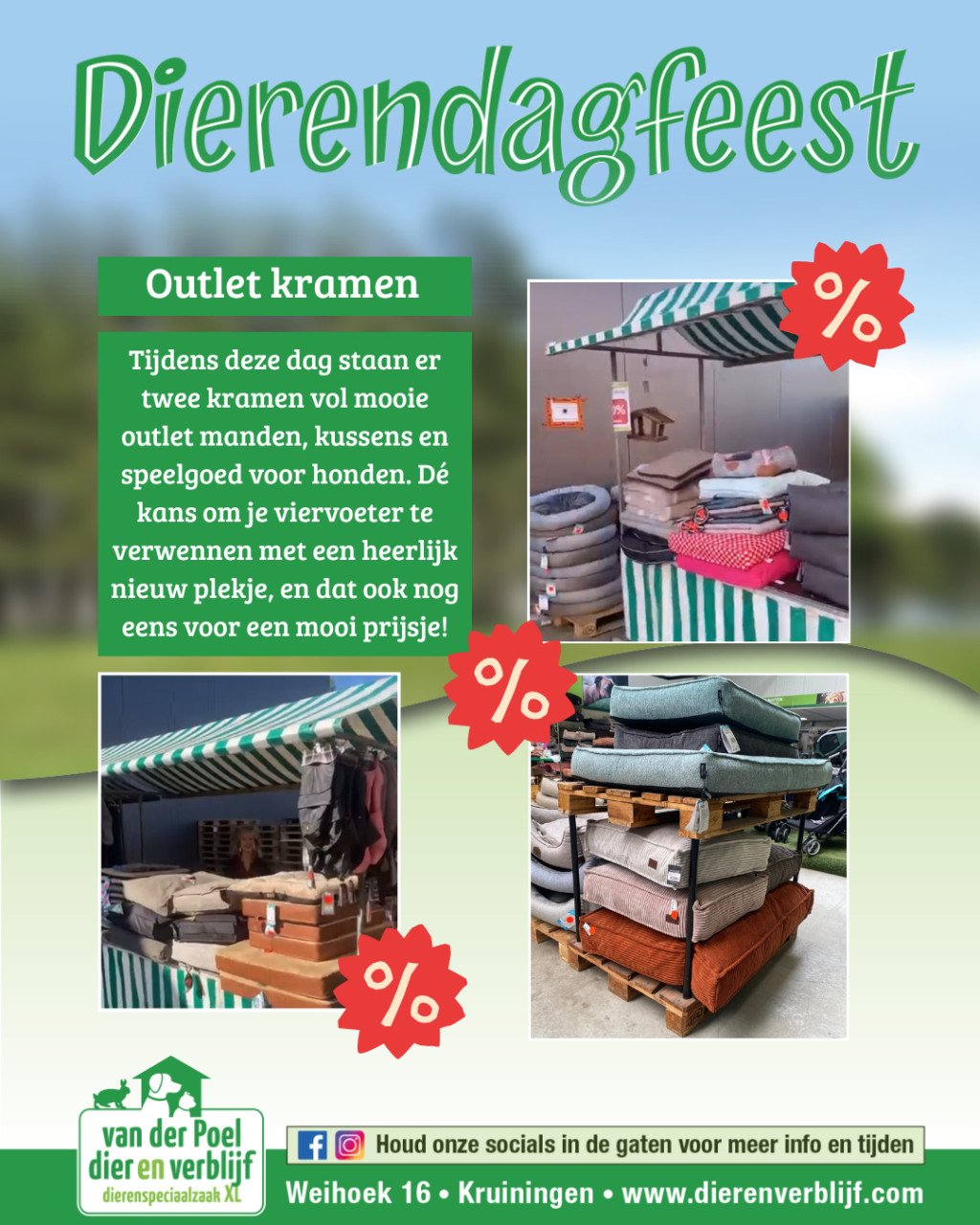 !Dierendagfeest bij Dierenverblijf Van der Poel - 4 oktober!