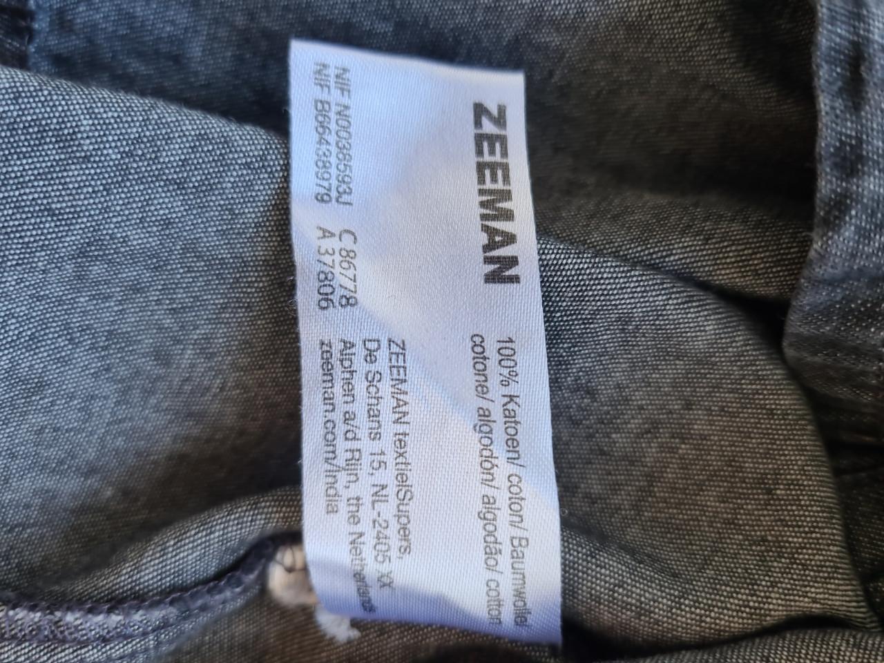 Zwart wijd spijkerstof jurkje van Zeeman Mt 122-128