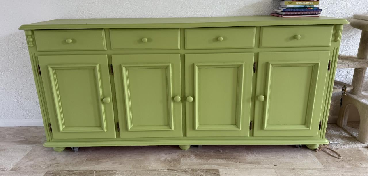 Dressoir/ bureau groen