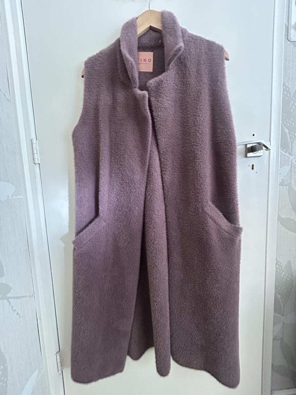 Rino Pelle, lange bodywarmer, bordeaux, maat L, nieuw