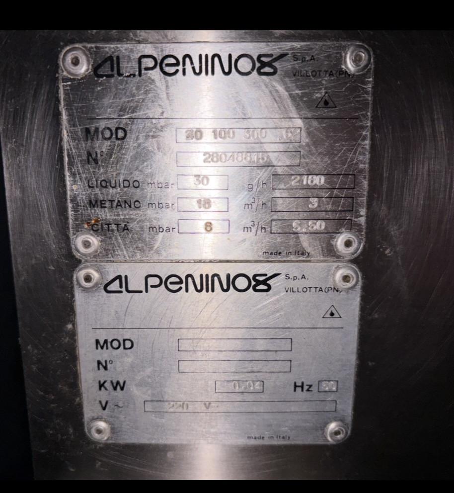 Alpeninox dubbele friteuse op gas met defect