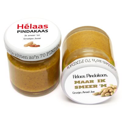 Collega bedankjes - potjes pindakaas klein