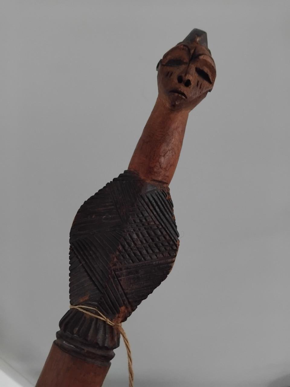 Antiek Uniek Ceremoniële Statusstok Ethiopië