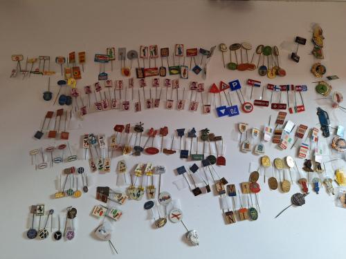 Verzameling van 600 speldjes   uit jaren 70
