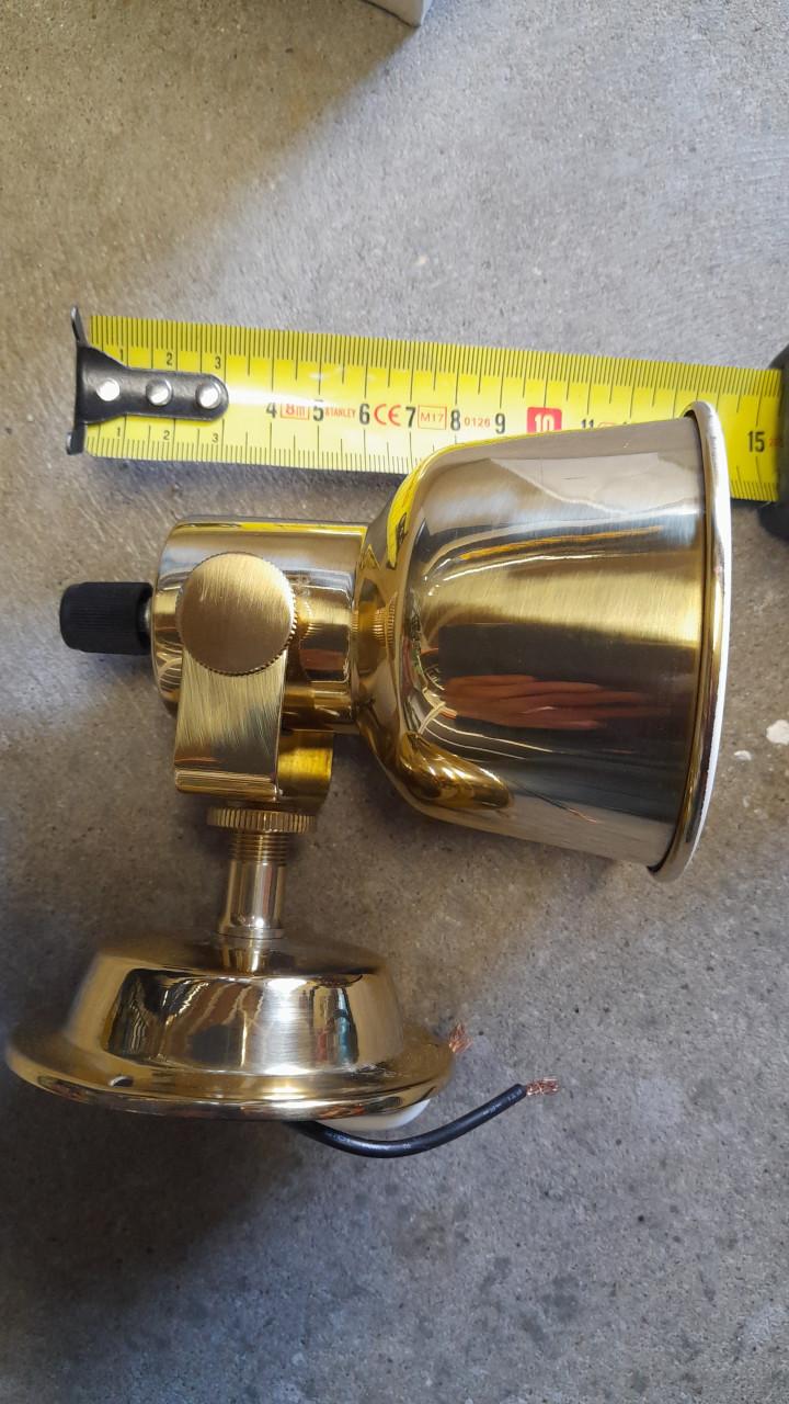 Leeslampje 12 volt messing