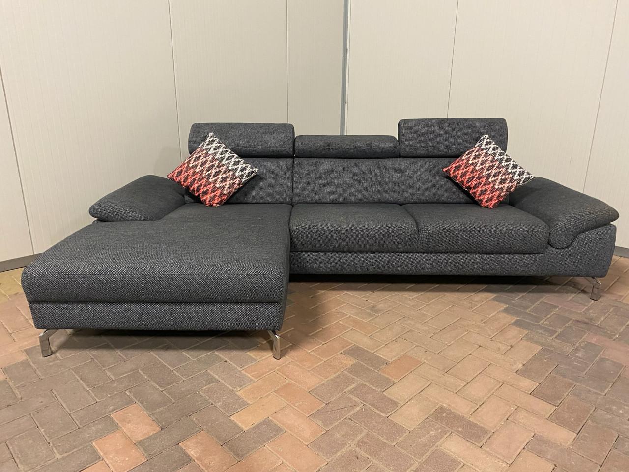 Montel Grijze Stoffen Hoekbank – Gratis Levering NL & BE