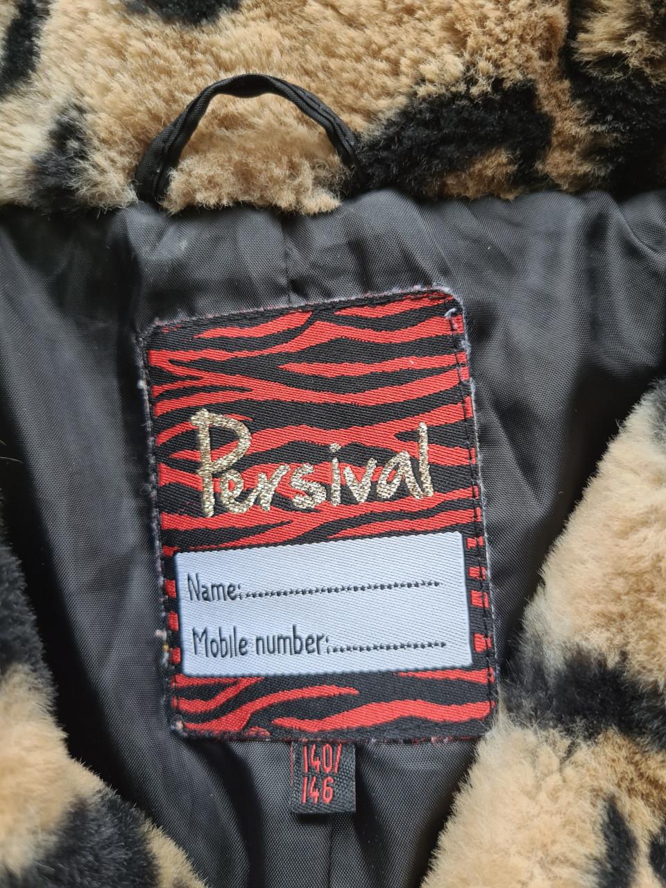 Stoere Persival PU leer meisjes jas met luipaardprint bont