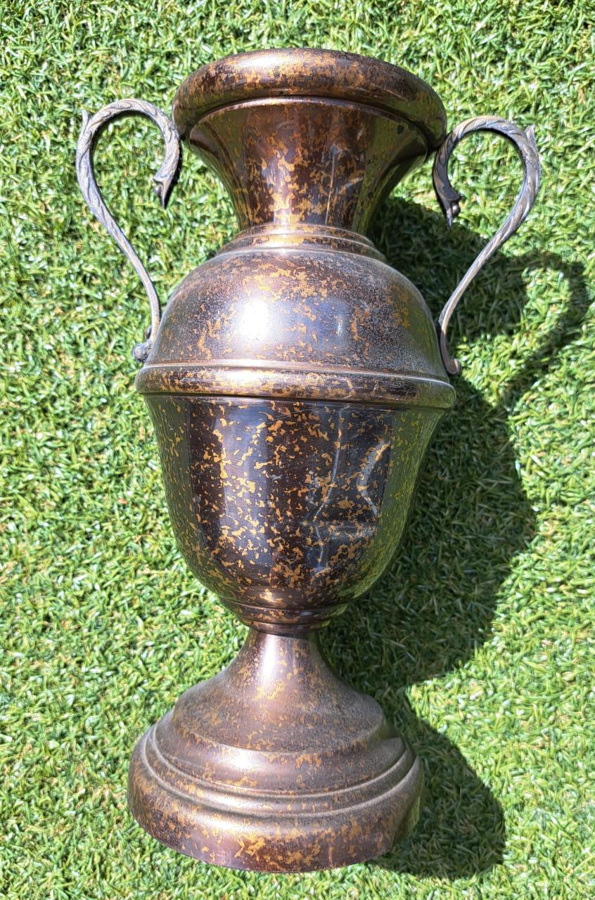 2 oude koperen vaasjes