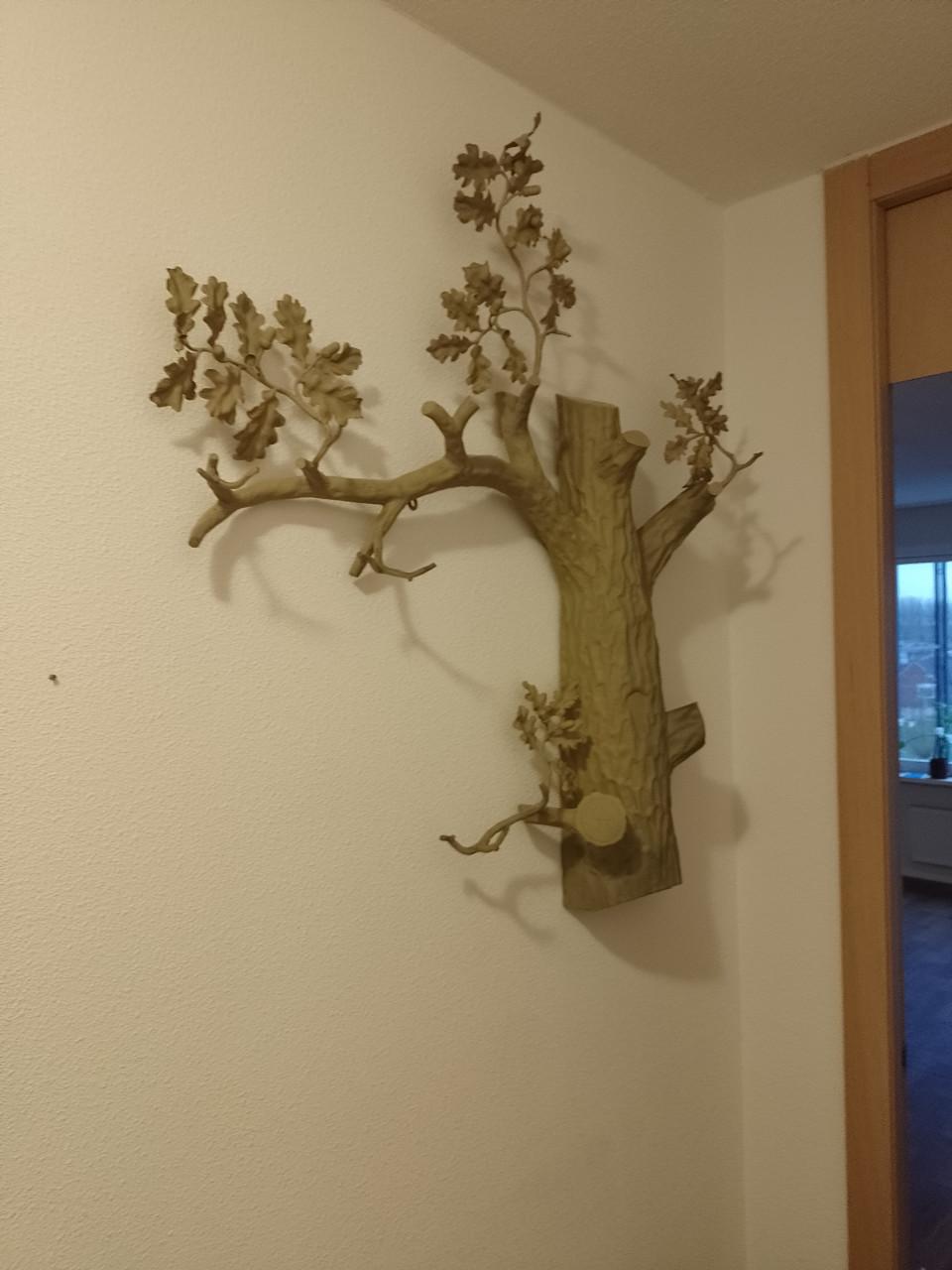 Zeer mooie vintage metalen kapstok-boom