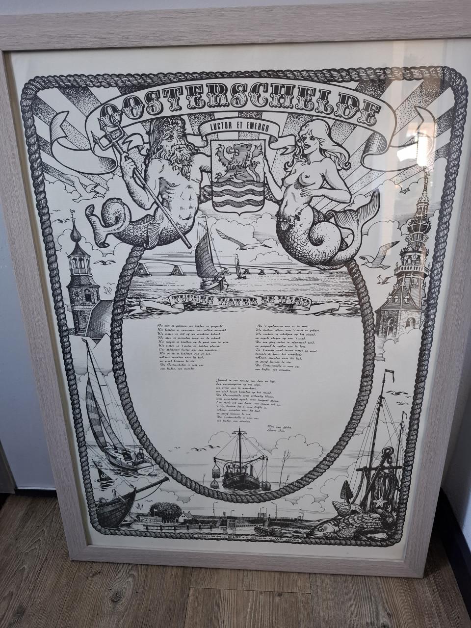 Lijst met gedicht Oosterschelde