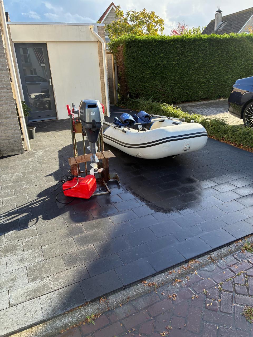 Te koop rubberboot met 8 pk yamaha