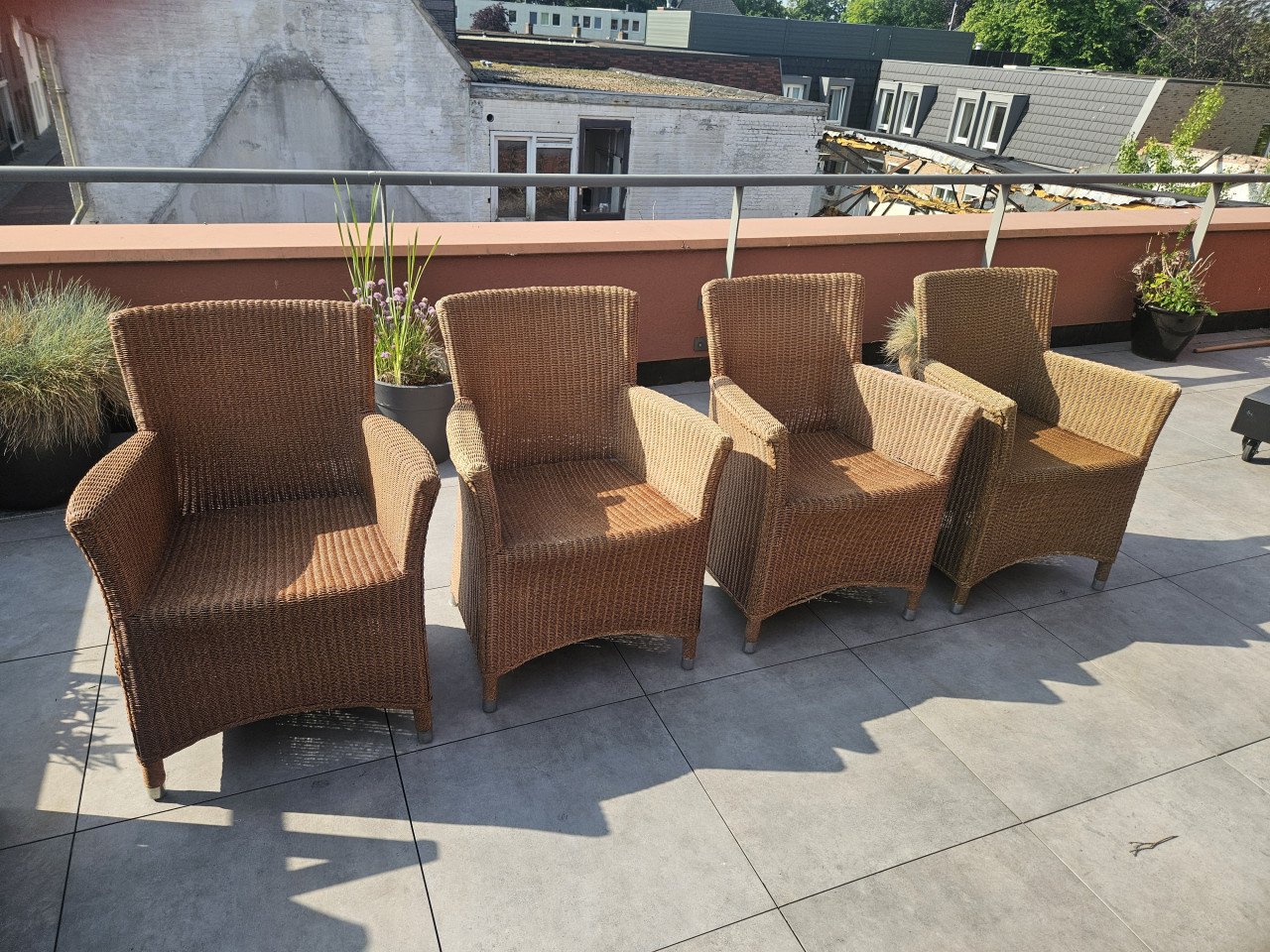 4 stoelen Sm design Lloyd loom