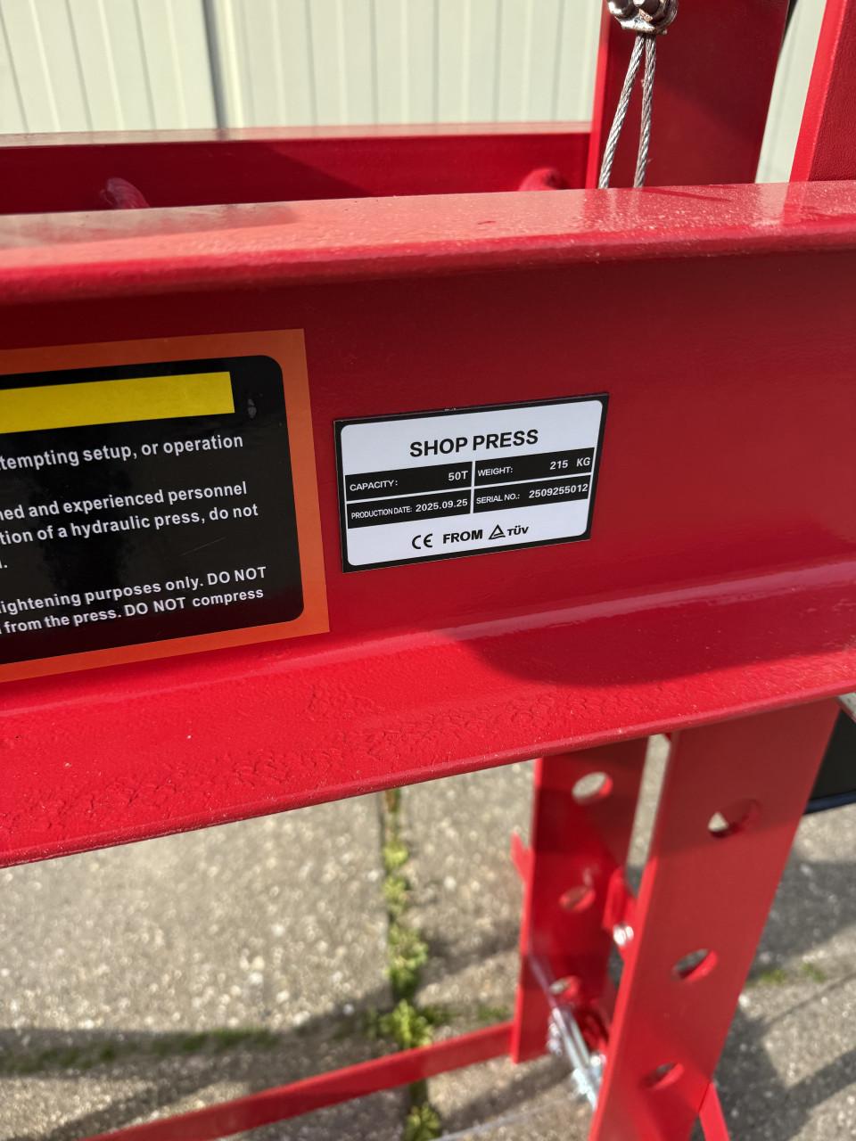 Werkplaatspers 50 Ton (nieuw)