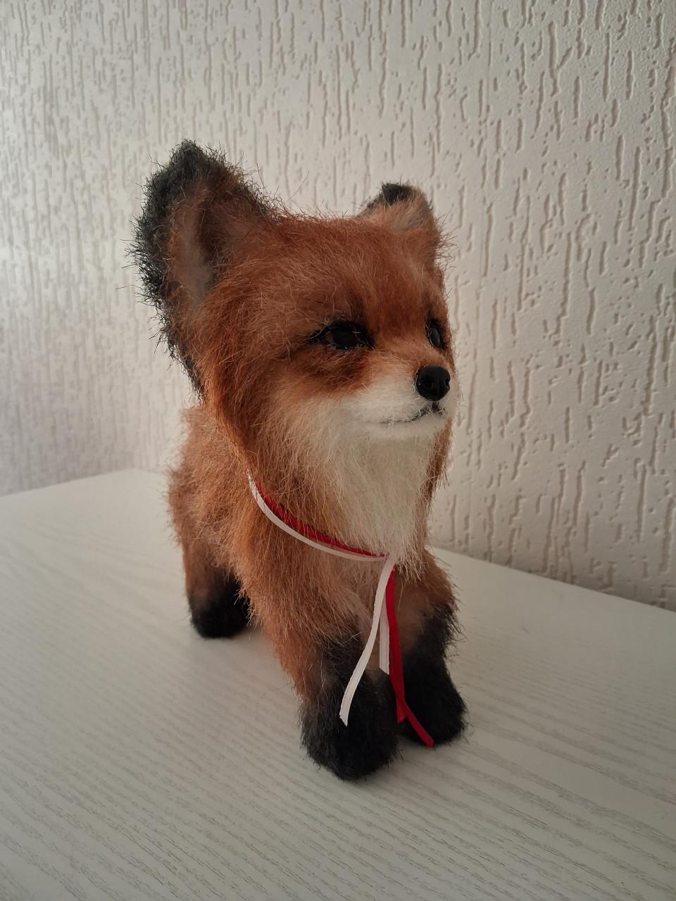 Artdoll vos pop handgemaakt