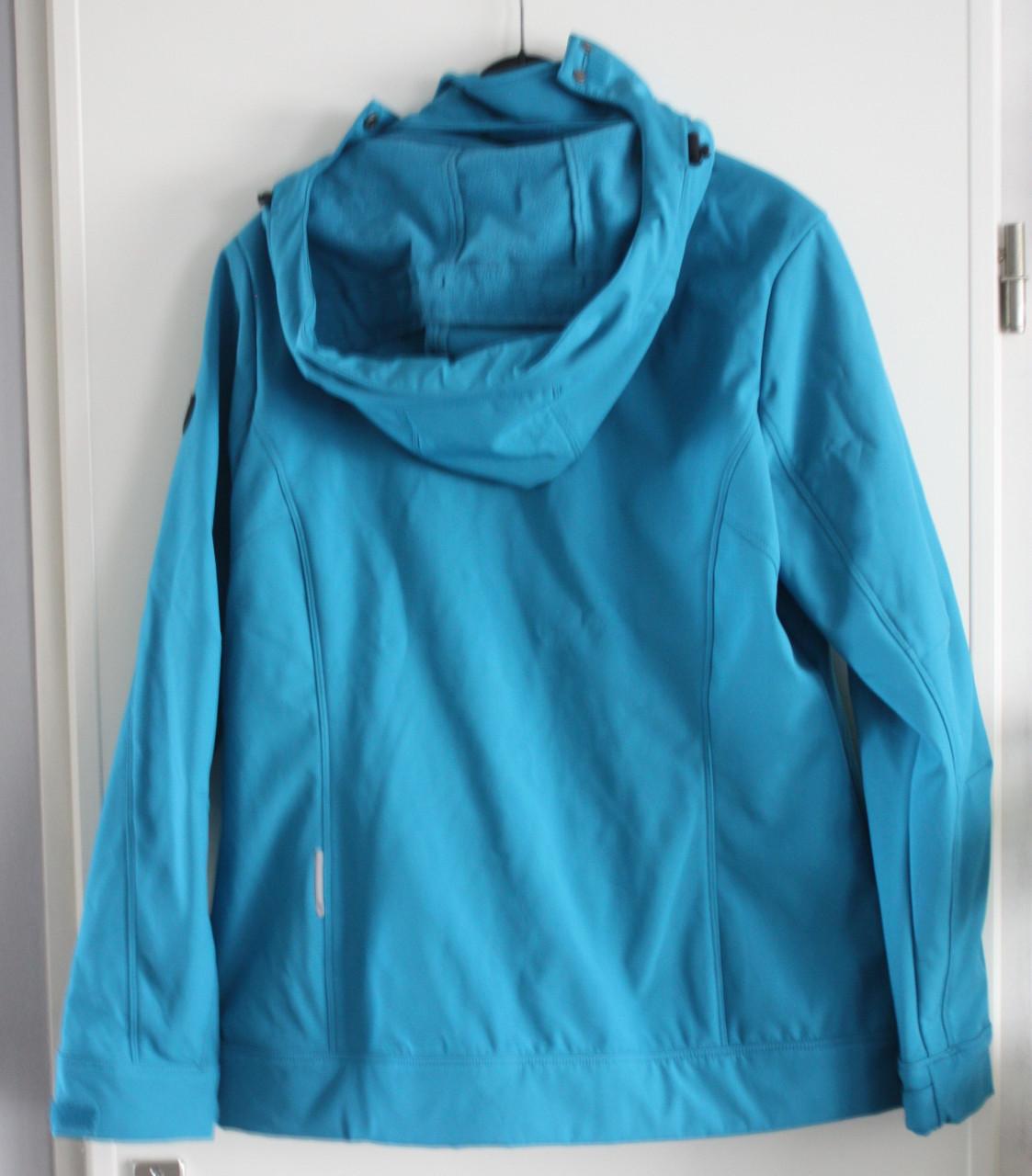 Blauwe jas met afneembate capuchon maat xl