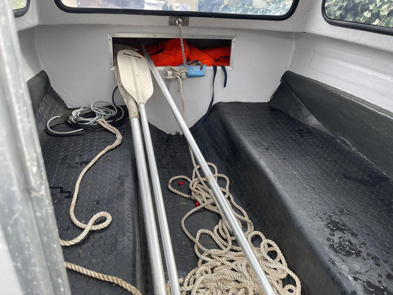 Pilot 420 kajuit boot of visboot met Suzuki 15 pk 4-takt en trailer