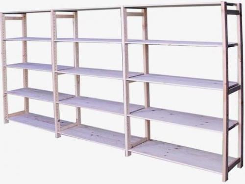 Nieuwe houten magazijnstelling in velen maten.