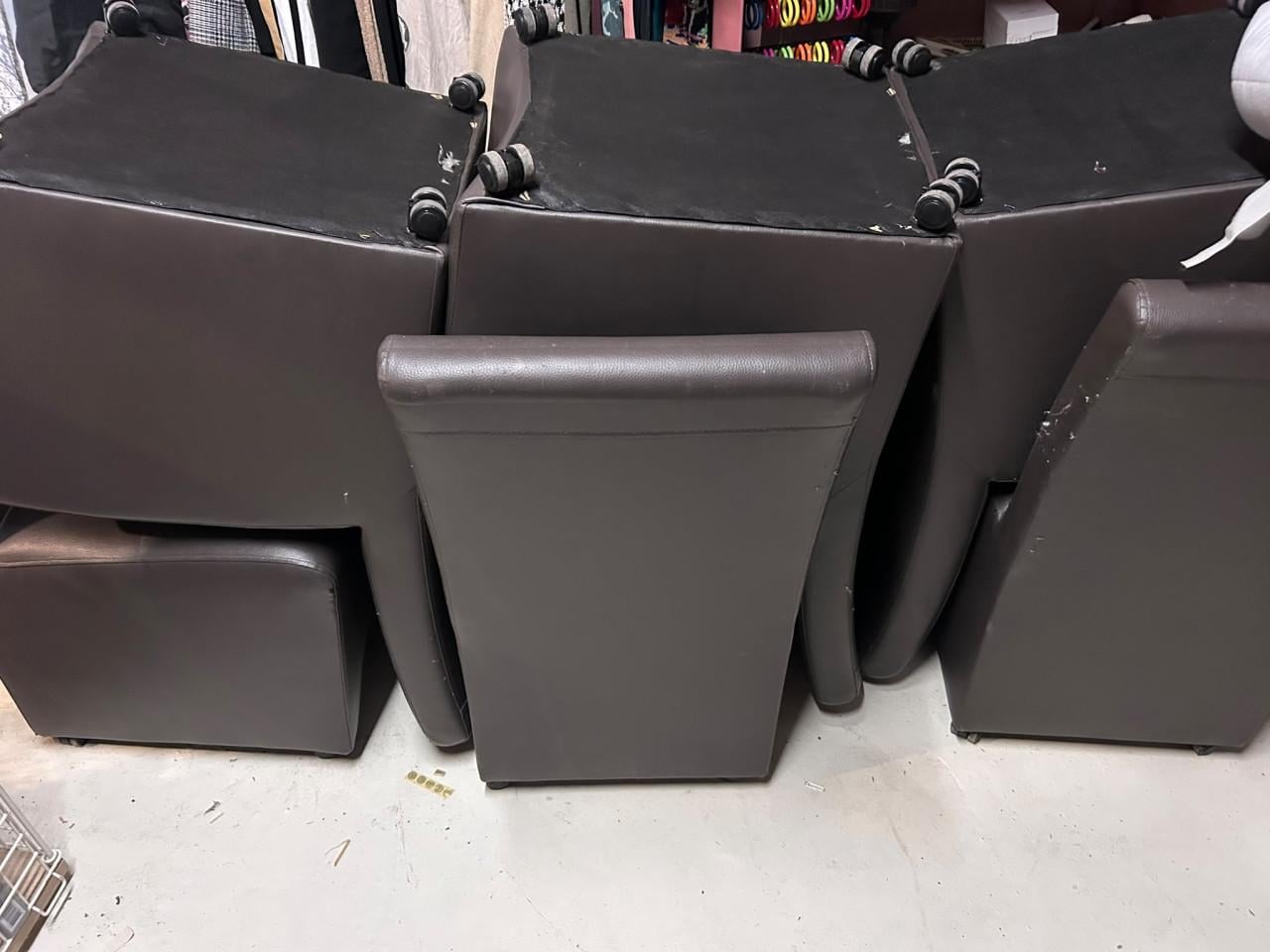 6 donkerbruine eetkamer stoelen