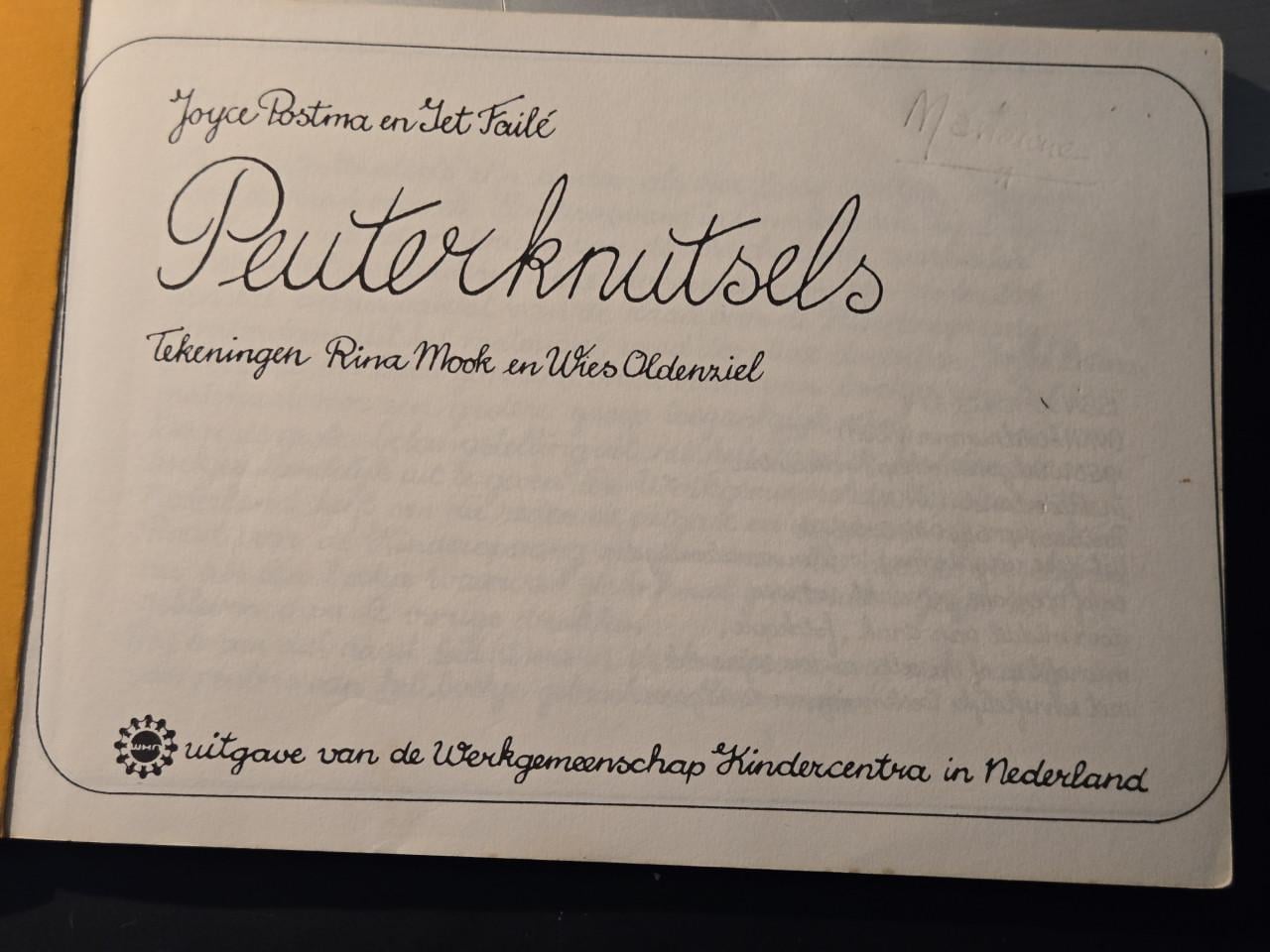 Boek "Peuterknutsels: Lente, Zomer, Herfst, Winter".