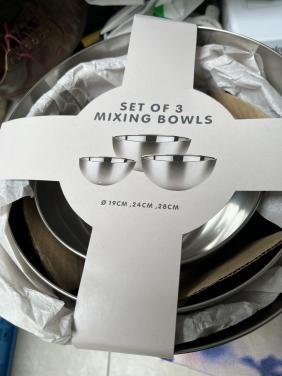 3 delige RVS mixing Bowls