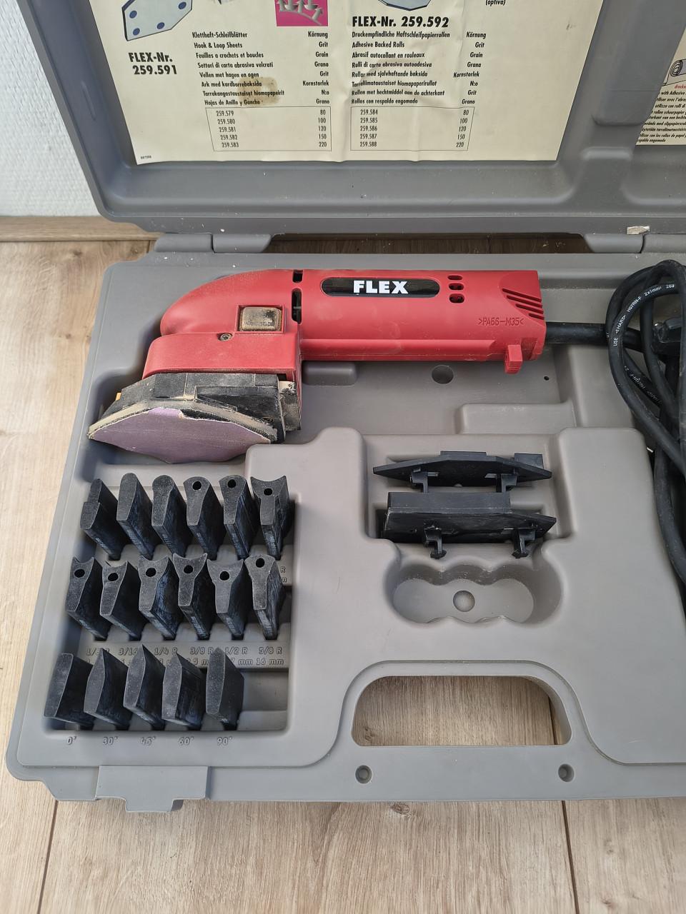 Nette Flex PS 206 profielschuurmachine met toebehoren.