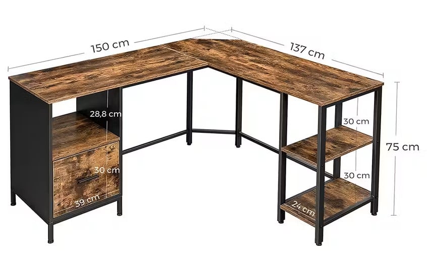 Goed bruikbaar Mira hoekbureau