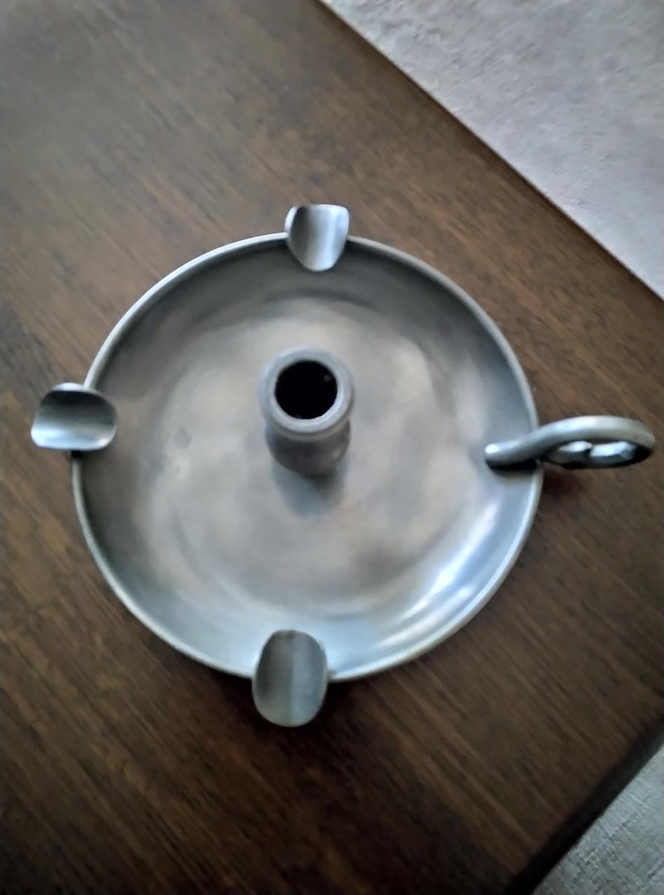 Tinnen kaarsen standaard