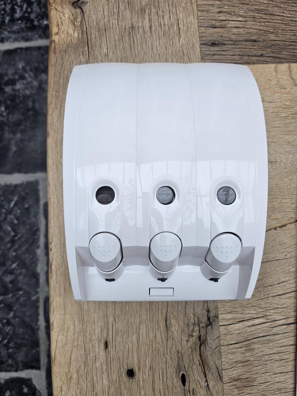 Zeepdispenser voor douche of badkamer - 3-in 1
