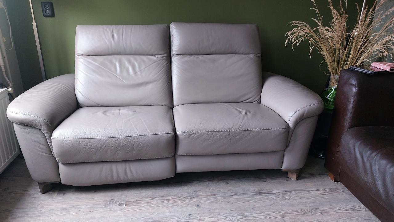 Luxe leren 2-zits relaxbank