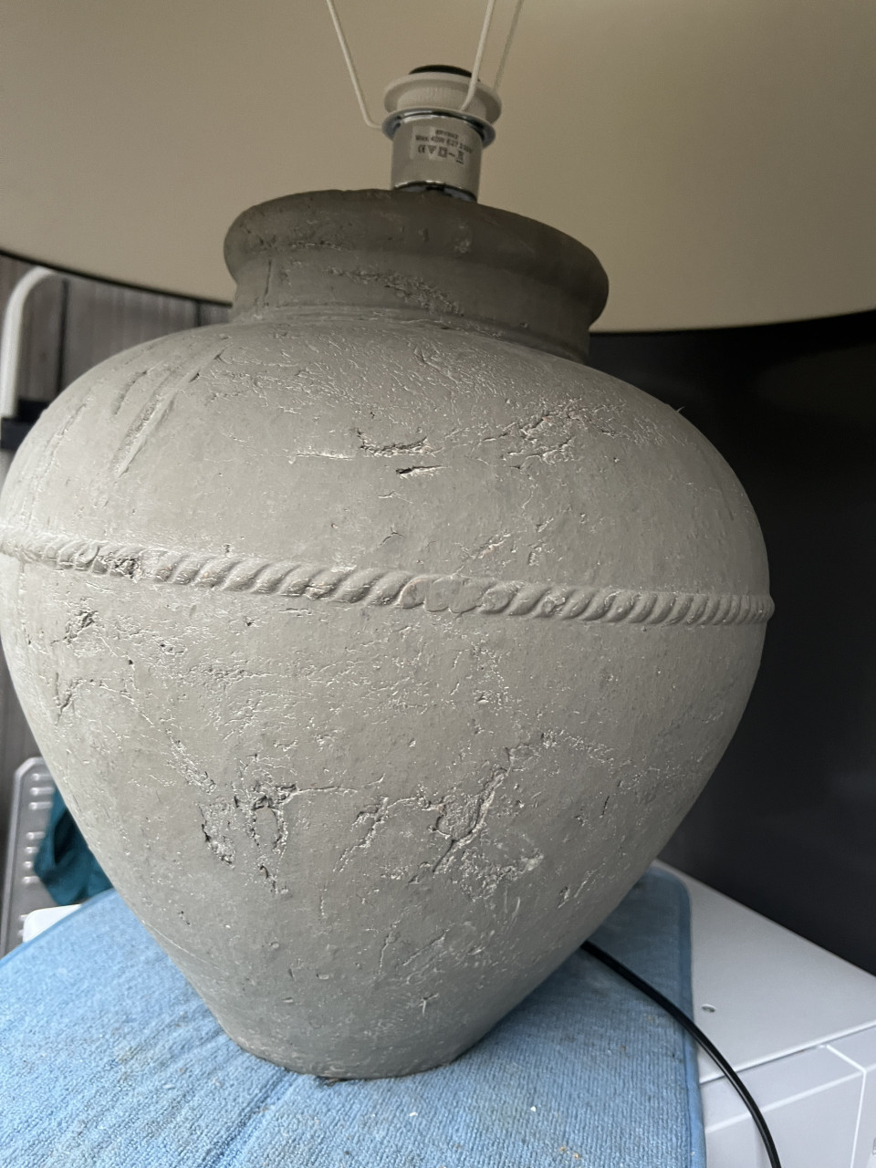 Kruik lamp tafellamp XXL 90 cm.H Ø60 cm. Winkelprijs €900,-