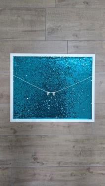 🎈Memobord, bedekt met feestelijke lovertjes. 🥳