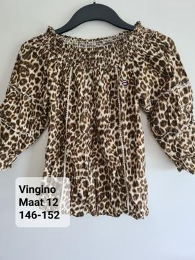 Vingino tijgerprint blouse Mt 12 (146-152)