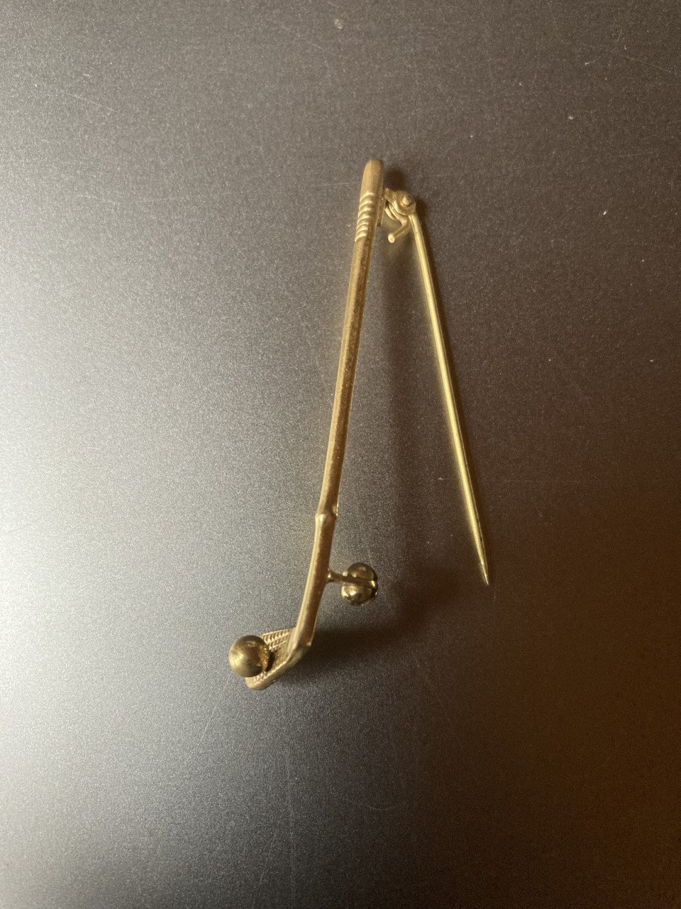 Vintage golf broche goldplated