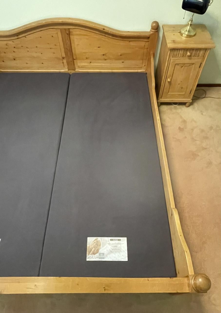 Grenen ledikant, 2 persoons, voor boxspring 2 * 180*220 cm, vintage