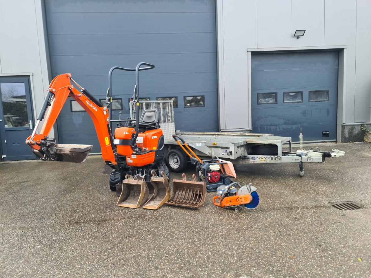 Minigraver te Huur kubota u10-3 1 ton