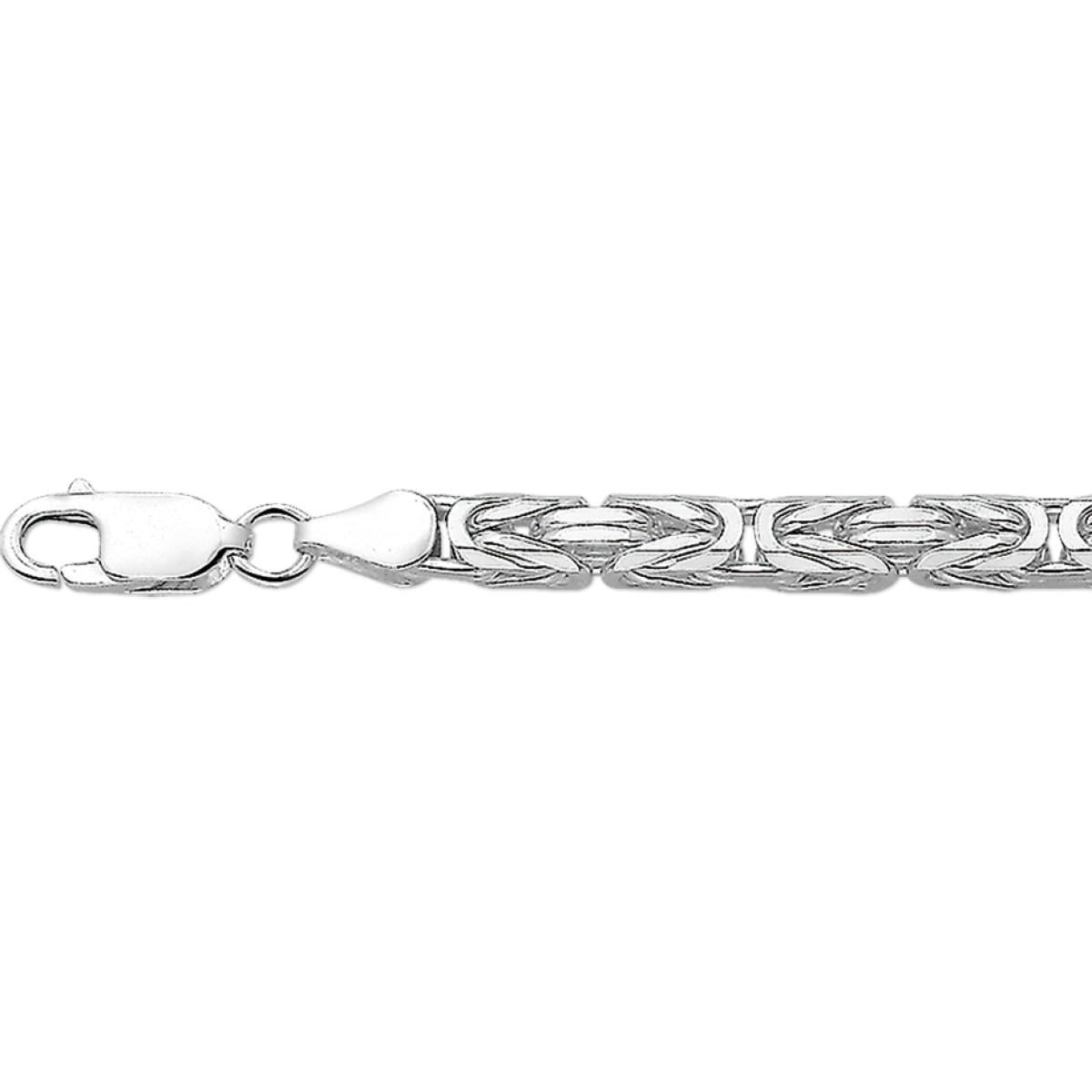 Zilveren armband koningsschakel 4 mm