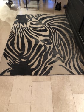 Zebra print vloerkleed maat 160x220