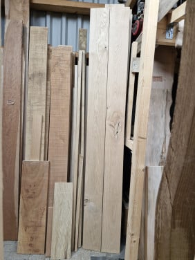 Rustiek eiken planken geschaafd