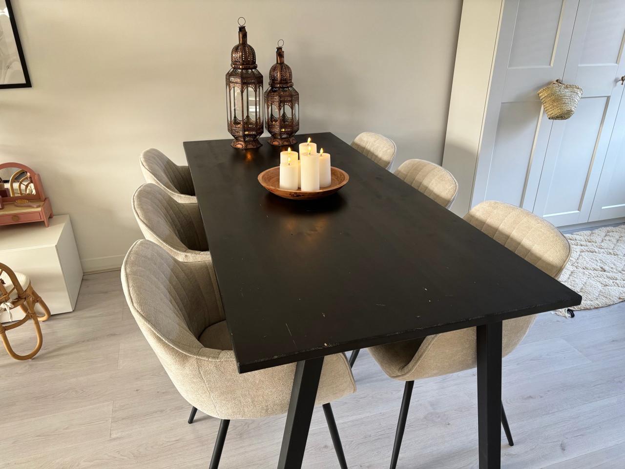 6 Eetstoelen (Kwantum Como Crème)