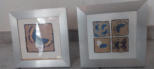 Twee lijstjes met vlinders
