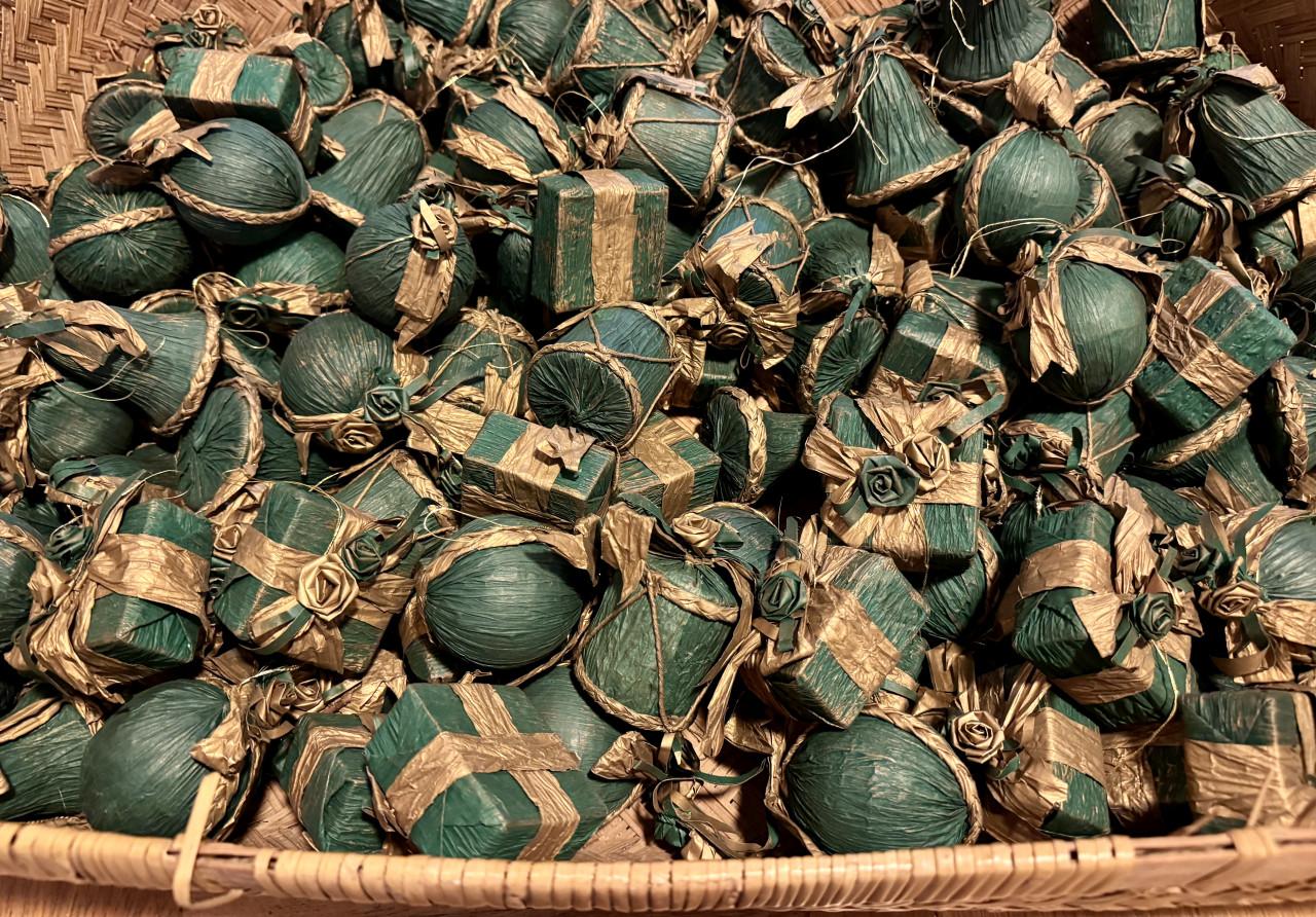 Kerstboomdecoratie groen met goud